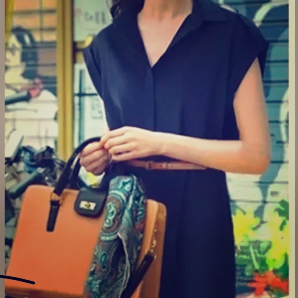 Chiffon Lapel Collar Dress Shirt Short Sleeve